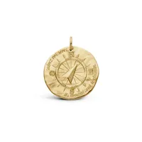 Médaille Arthus Bertrand La Boussole grand modèle en or jaune sablé