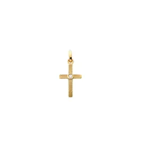 Croix Arthus Bertrand Or Jaune Diamant Ruban