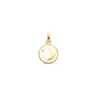 Pendentif Or Jaune & Diamant Lune - Ivoire