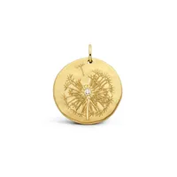 Médaille Arthus Bertrand Le Pissenlit Or Jaune & Diamant