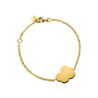 Bracelet Identité NUAGE frappe mince Chaîne Forçat miroir