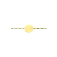 Bracelet Identité GALET Uni PM frappe mince Chaîne Jaseron