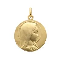 Médaille VIERGE JEUNE 18mm frappe mince sablée