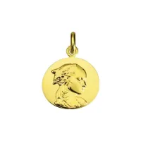 Médaille GALET VIERGE ADORAZIONE 16mm polie