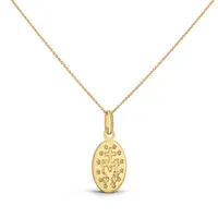 Médaille Miraculeuse Arthus Bertrand 13mm - Bleu Aqua, or jaune sablée