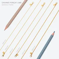 Chaîne Arthus Bertrand Or Forçat Limé - 40 Cm