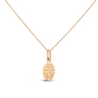 Médaille Arthus Bertrand Vierge Miraculeuse en or rose poli et laque rose