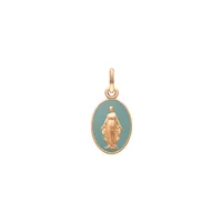 Médaille MIRACULEUSE vert grisé 13mm