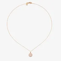 Médaille Arthus Bertrand Cœur en or rose sablé et laque rose