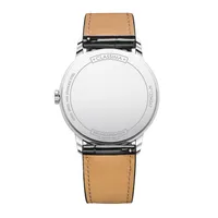 Montre CLASSIMA Quartz 42mm, Bracelet veau noir motif alligator, Cadran blanc chiffres romains