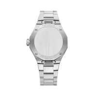 Montre RIVIERA Quartz 36mm lunette sertie diamants, Bracelet acier interchangeable, Cadran nacre blanche