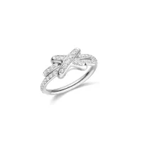 Bague Premiers LIENS Croisés XS full pavée