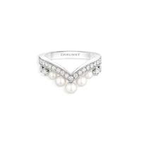 Bague JOSEPHINE Aigrette Perles Blanches