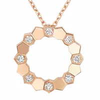 Collier Bee de Chaumet en or rose et diamants
