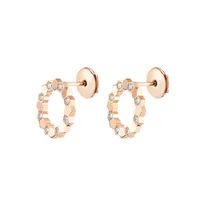 Boucles d'oreilles Bee de Chaumet, or rose et diamants