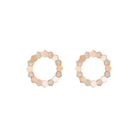 Boucles d'oreilles Bee de Chaumet, or rose et diamants