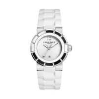 Montre CLASS ONE 20 ans Bracelets caoutchouc blanc et acier, Boucles déployantes, Cadran blanc soleil