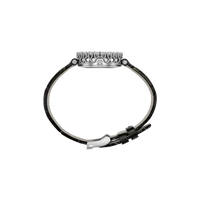 Montre L'HEURE DU DIAMANT lunette sertie diamants Mécanique, Bracelet alligator vernis noir, Boucle ardillon en or blanc sertie diamants, Cadran Onyx