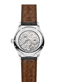 Montre L.U.C QUATTRO Bracelet alligator bleu, Boucle ardillon en platine, Cadran bleu