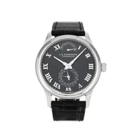 Montre L.U.C QUATTRO Bracelet alligator bleu, Boucle ardillon en platine, Cadran bleu