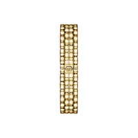 Montre HAPPY SPORT The First lunette sertie diamants Quartz, Bracelet "galet" acier, Cadran argenté grainé chiffres romains