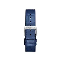 Montre HAPPY SPORT 36mm Automatique Bracelet alligator, Boucle ardillon acier, Cadran nacre bleue en dégradé