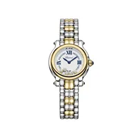 Montre HAPPY SPORT The First Quartz, Bracelet "galet" acier et or jaune, Cadran argenté grainé chiffres romains
