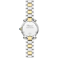 Montre HAPPY SPORT The First Quartz, Bracelet "galet" acier et or jaune, Cadran argenté grainé chiffres romains