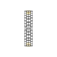 Montre HAPPY SPORT The First Quartz, Bracelet "galet" acier et or jaune, Cadran argenté grainé chiffres romains