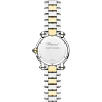 Montre HAPPY SPORT The First Quartz, Bracelet "galet" acier et or jaune, Cadran argenté grainé chiffres romains