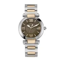 Montre IMPERIALE 36mm Quartz Bracelet or rose et acier, Cadran chocolat