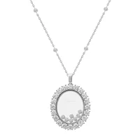 Collier Chopard Happy Diamonds, or blanc, diamants
