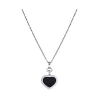 Pendentif Chopard Happy Hearts en or blanc, aventurine et diamants