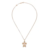 Pendant Chopard Happy Diamonds Turtle en Or rose, diamants et saphirs