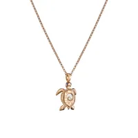 Pendant Chopard Happy Diamonds Turtle en Or rose, diamants et saphirs