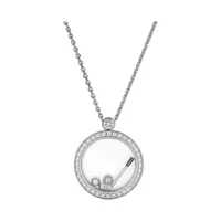 Pendentif Chopard Happy Golf, or blanc, diamants