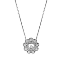 Pendentif Chopard Happy Diamonds en Or Blanc et Diamants