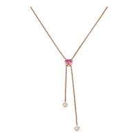 Collier Cravate Chopard Happy Hearts Or et Nacre rose