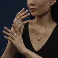 Bague ICE CUBE 2 rangs sertie diamants