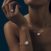 Bague HAPPY HEARTS Pierre nacre blanche