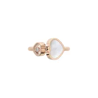 Bague HAPPY HEARTS Pierre nacre blanche