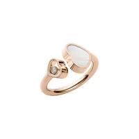 Bague HAPPY HEARTS Pierre nacre blanche