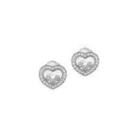 Boucles d'Oreilles HAPPY CURVES Coeurs Pavés