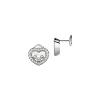 Boucles d'Oreilles HAPPY CURVES Coeurs Pavés