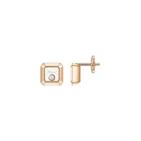 Boucles d'oreilles Chopard Happy Diamonds Icons, or rose, diamants