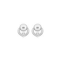 Boucles d'Oreilles Happy Diamonds ICONS Coeurs PM pavés