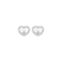 Boucles d'Oreilles Happy Diamonds ICONS Coeurs PM pavés