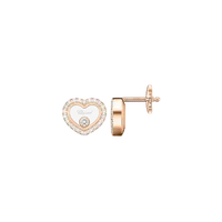 Boucles d'Oreilles Happy Diamonds ICONS Coeurs PM pavés