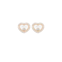 Boucles d'Oreilles Happy Diamonds ICONS Coeurs PM pavés