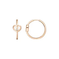 Boucles d'Oreilles Créoles Happy Diamonds ICONS Coeurs